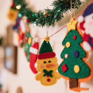 Ornamenti personalizzati per albero di natale fai da te pendente in feltro appeso a parete decorazioni per pupazzo di neve di natale Babbo Natale per <span class=keywords><strong>feste</strong></span> - Product Image 5