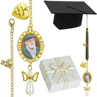 Breloques photo personnalisées pour remise de diplôme 2027, en forme de cœur d'ange, en fer |   Coffret cadeau personnalisé 'I Always You' pour