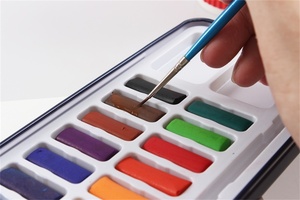 Boîte de rangement Portable vide, haute qualité, <span class=keywords><strong>12</strong></span> / 24 casseroles, étui <span class=keywords><strong>en</strong></span> étain pour peinture d'artiste, Palette métallique résistante pour aquarelle - Product Image 6