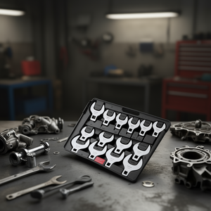 ชุดประแจหกเหลี่ยม 14 ชิ้น ขนาด 1/2 นิ้ว พร้อมถาดเก็บ วัสดุ 40CR สลักขนาดด้วยเลเซอร์ สำหรับงานซ่อมเครื่องจักรกล - Product Image 2