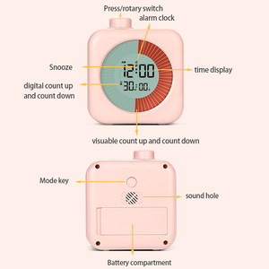 Hẹn giờ hình ảnh kỹ thuật số đếm ngược 60 phút cho văn phòng nhà bếp-công cụ quản lý thời gian ADHD cho trẻ em người lớn làm bằng nhựa - Product Image 2