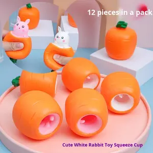 तनाव राहत खिलौने गाजर खरगोश जोर जोर जोर से राहत खिलौना-गाजर खरगोश कप दबाने वाले छोटे खरगोश खिलौना - Product Image 2