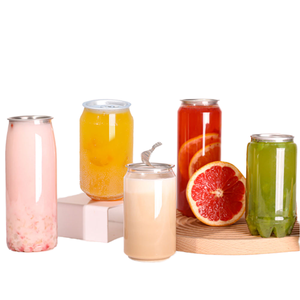 Latas de Plástico PET Transparente para Bebidas, Refrescos y Jugos, Tamaños de 100ml/500ml, con Tapa de Aluminio Fácil de Abrir, Más Vendidas - Product Image 2
