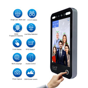 Pantalla de 8 pulgadas Wifi máquina biométrica de huellas dactilares AI SISTEMA DE <span class=keywords><strong>Control</strong></span> de acceso de reconocimiento facial para gimnasio - Product Image 3