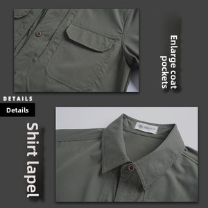 Ensemble <span class=keywords><strong>de</strong></span> protection professionnelle d'été pour hommes, léger, respirant, séchage rapide, extensible, anti-UV, en polyester - Product Image 6