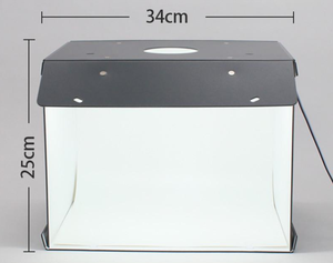 Nuevo SANOTO F30 Mini Photo Studio Box Fotografía Telón <span class=keywords><strong>de</strong></span> fondo portátil LED Light Photo Box Fold Photo Studio Soft Box - Product Image 5