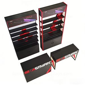 Exhibidor de Tabaco, Mueble Metálico con Vitrina Trasera con Cerradura y Estantes para Tienda de Cigarrillos - Product Image 4