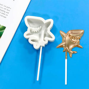 Molde de Silicona para Piruletas con Forma de Tiburón, Serie Océano, Piruletas con Forma de Delfín - Product Image 1