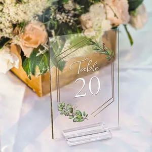 Ourwarm Wedding Place Cards Letters Centerpiece Sign Holders Acrylic Table Number For Wedding