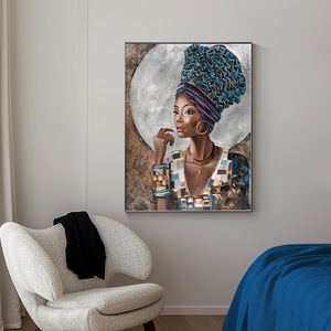 Mode Noir Fille Mur Décor <span class=keywords><strong>Graffiti</strong></span> Art Peintures Sur Toile Encadrée 16x24inch - Product Image 5
