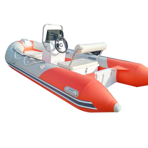 (ce) Bateaux pneumatiques à grande vitesse en PVC de 14 pieds, catamarans de pêche à coque rigide en fibre de verre à vendre - Product Image 1