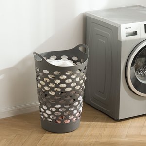 Nhựa xách tay giặt giỏ phòng tắm công suất lớn lưu trữ không thấm nước linh hoạt giặt giỏ - Product Image 5