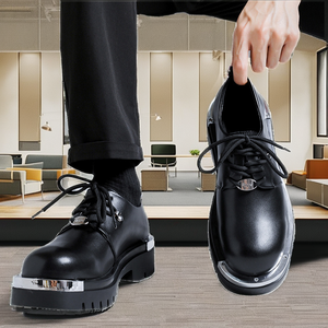 Zapatos de Vestir para <span class=keywords><strong>Hombre</strong></span>, Modelo 8799, con Cordones, Cómodos, de Plataforma, de Cuero, para Fiestas, Primavera y Verano, Tallas Grandes - Product Image 2