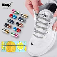Noeud élastique rond et à fermeture à capsule métallique, sans nœuds, en nylon, pour chaussures paresseuses