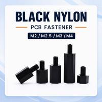 M2 M2.5 M3 M4 Schwarze Nylon-Abstandshalter Schrauben Muttern Sortiment Kunststoff PCB-Abstandshalter Befestigungselemente für Motherboard Leiterplatten