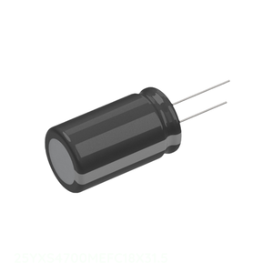 Condensador radial de aluminio de canal del fabricante, de paso, 4700 uF, 25YXS4700MEFC18X31.5, 4700UF, 20%, 25V - Product Image 1