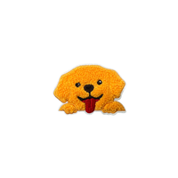 Patch brodé personnalisé éco-responsable en tissu chenille thermocollant, motif animaux mignons (Bière, Dinosaure, Chien, Fraise, Chapeaux)