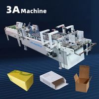 3ACQ # Machine automatique de pliage et de collage de mini-boîtes 580D, machine à coller le papier, plieuse-colleuse automatique, machine à plier les petites boîtes
