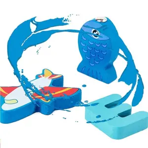 Игрушки Huiye для малышей, Монтессори, деревянные магнитные рыболовные игры, буквы, пара математических пазлов, форма, Классификация цветов