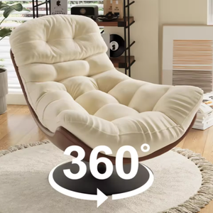 Sillón Giratorio de Lujo, Estilo Nórdico, Muebles Modernos para Hotel u Oficina, Sillón de Cuero o Terciopelo para Sala de Estar, Sofá Individual - Product Image 3
