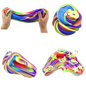 China Wholesale 6pcs Plasticine <b>Slime</b> DIY Light Air Dry Clay Kit Glow Charm Unicorn <b>Slime</b> <b>Set</b> 100ml*6 All Ages - Product Image 3