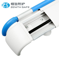 Barrière murale anti-collision en PVC recouvert d'aluminium, hauteur 38 mm, 89 mm, 140 mm, 159 mm, pour hôpital, avec une résistance élevée aux impacts