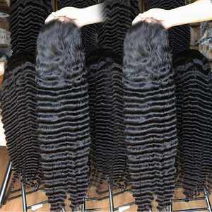 Perruques Frontales en Dentelle <span class=keywords><strong>Cheveux</strong></span> Humains Bouclés Afro Kinky Mongols Vierge Transparentes HD de 10 à 30 Pouces avec Baby Hair - Product Image 3