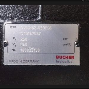 Pompe à engrenages Bucher QX33 016R112 8 Y 250 Bar 50 Cm3 U Allemagne Pompe hydraulique pour pipeline - Product Image 1