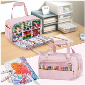 Bolsa Organizadora de Marcadores 2 en 1 al por Mayor con 60/120 Compartimentos para Lápices, Logotipo Personalizado, para Regalo Escolar - Product Image 6