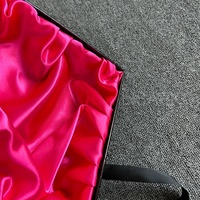 Scatola di Lusso Personalizzata per Extension di Capelli Vergini Umani, Confezione Nera Lucida con Rivestimento in Tessuto, Scatola Personalizzata per Parrucche