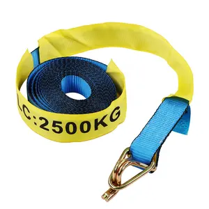 Lashing Strap 2T With Double J Hook Green Color