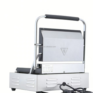 Prensa Eléctrica Individual para Panini de Hierro Fundido, <span class=keywords><strong>Parrilla</strong></span> de Sobremesa para Hamburguesas, Filetes y Tocino - Product Image 3