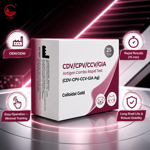 Prueba Combinada de Antígenos Caninos para CDV/CPV/CCV/Giardia, 4 Patógenos, Detección Fecal, Fábrica con Certificación ISO13485, OEM, Envío en 48H, Uso Veterinario - Product Image 1