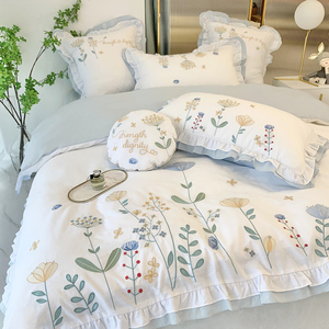 Bộ Đồ Giường Thêu Cotton Ai Cập Thiết Kế Theo Yêu Cầu Bộ Ga Trải Giường - Product Image 5