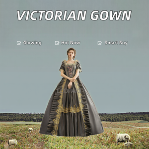 Vestido de Baile Rococó Estilo Victoriano del Siglo XVIII de María Antonieta para Mujer, Hecho a Medida con Encaje Gris, Disfraz para Drop Shipping, Pedido Mínimo 1 Pieza - Product Image 3