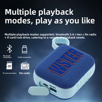 Mini haut-parleur stéréo portable multifonctionnel d'extérieur avec subwoofer, nouveau modèle exclusif pour le commerce international, en plastique