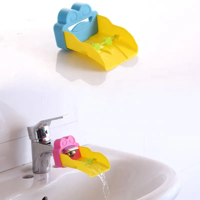 子供のための新しい子供の洗濯ハンドエクステンダーシンクハンドル水道水シュートプラスチック蛇口エクステンダー