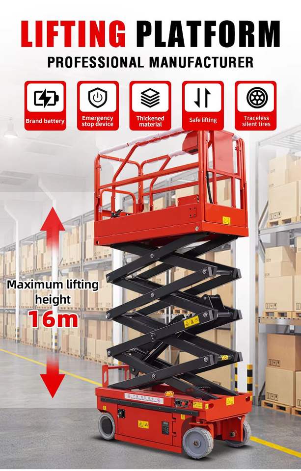 10m Fully Self-Propelled Automatic Hydraulic Lift Platform Scissor Lift ...