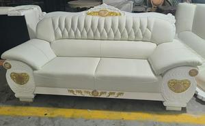 Ensemble de canapés sectionnels en bois massif, canapé en cuir classique, meubles de luxe pour salon, villa, maison, appartement, bureau - Product Image 5