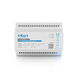 KAL1207DIN - KERT A10100W1 แหล่งจ่ายไฟแบบสวิตชิ่งชนิดติดตั้งบนราง DIN, 100240 โวลต์, 12 โวลต์กระแสตรง, 8 แอมป์ - Product Image 2