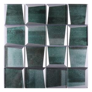 Luxe Perle Blanc Bord Biseauté <span class=keywords><strong>Miroir</strong></span> Cristal Verre Mosaïque Mur 3D <span class=keywords><strong>Effet</strong></span> Ruban Décor Moderne Métal Texture Verre Mosaïque Carreaux - Product Image 3