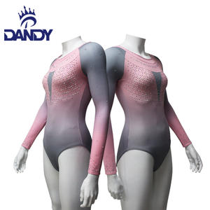 Sans manches filles Costume justaucorps danse à la mode brillant justaucorps une épaule gymnastique Dancewear pour enfants - Product Image 4