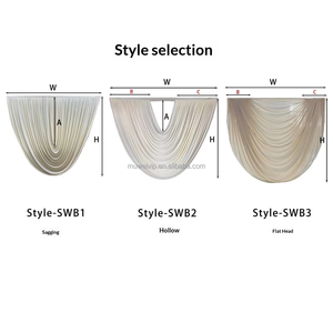 Tenda drappeggiata elegante Muwei <span class=keywords><strong>per</strong></span> arco nuziale, mantovana superiore <span class=keywords><strong>per</strong></span> fondale scenico e decorazioni <span class=keywords><strong>per</strong></span> <span class=keywords><strong>feste</strong></span> - Product Image 5