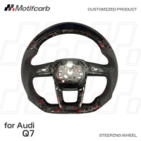 Volant personnalisé en fibre de carbone forgée rouge LED pour Audi S5 RS5 S3 Q5 SQ2 SQ5 Q8 Q7 SQ7 RSQ3 RSQ8 2017-2024