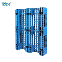 Palette en plastique renforcé en acier HDPP de 1200x1000 mm, palette robuste, palette en plastique