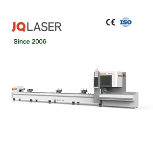 JQLASER 2000W 3000W 15-160 मिमी व्यास वाली स्वचालित लेजर धातु पाइप ट्यूब काटने की मशीनें वायवीय चक के साथ