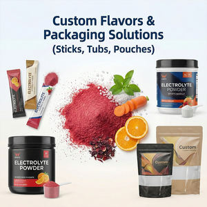 Mélange de poudre de vitamines, minéraux et électrolytes pour boisson, supplément énergétique rapide, nutrition multidimensionnelle, sans sucre, sans gluten, faible en gras - Product Image 3