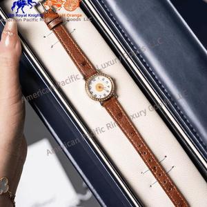 Reloj de Pulsera de Cuarzo para Mujer, Diseño de Lujo, Acero Inoxidable Dorado, Resistente al Agua, con Esfera de Agujas, Marca Ronda - Product Image 1