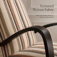Fauteuil décontracté de style médiéval Burke - Canapé vintage pour salons et balcons, design de tissu personnalisable, mousse haute densité