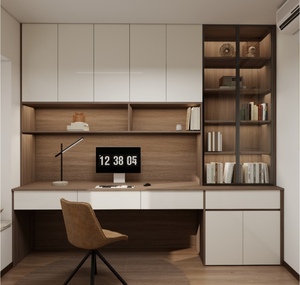 定制书房家具套装 书柜与书桌组合 最新书房家具套装 - Product Image 2